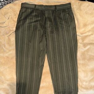 Asos Skinny Green Pinstripe Pants